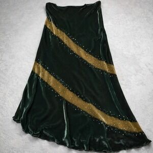 Vintage Nougat London Silk Blend Velvet Bias Skirt Y2K Whimsigoth Fairy Grunge